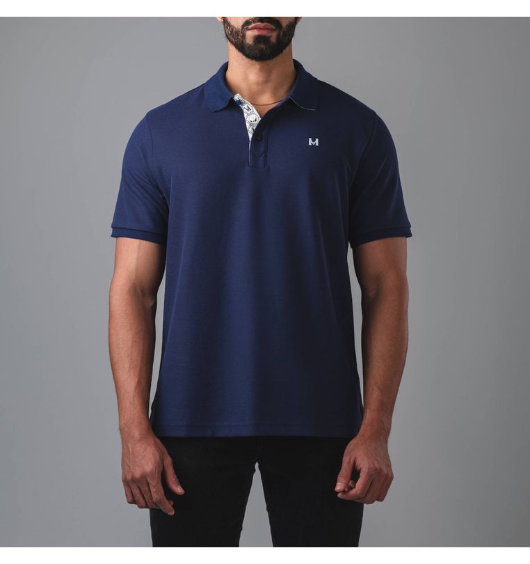 Camiseta-polo-insignia-azul-Tierra-Arriba-Talla-L