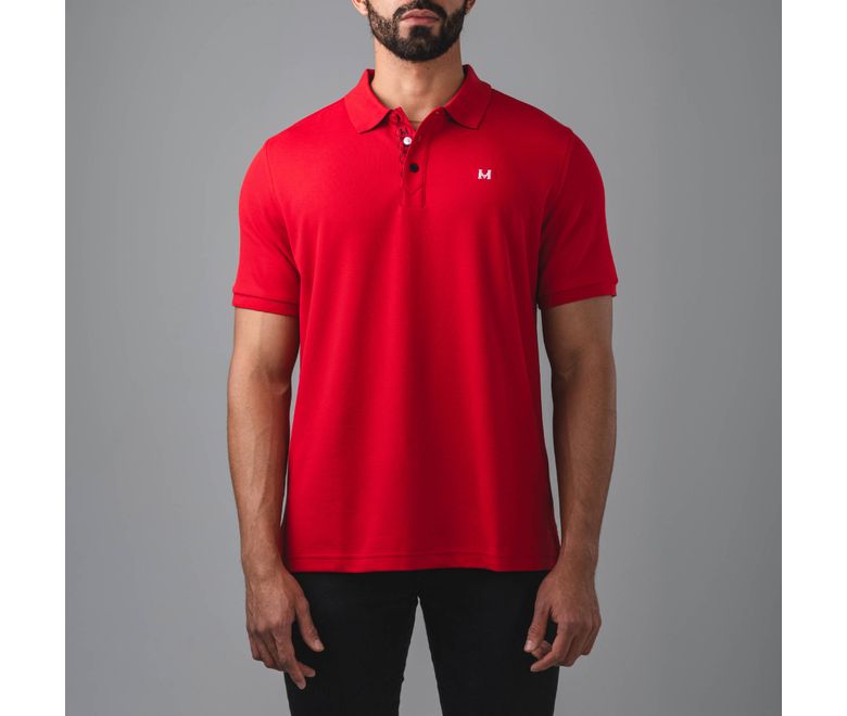 Camiseta-polo-insignia-rojo-Tierra-Arriba-Talla-L