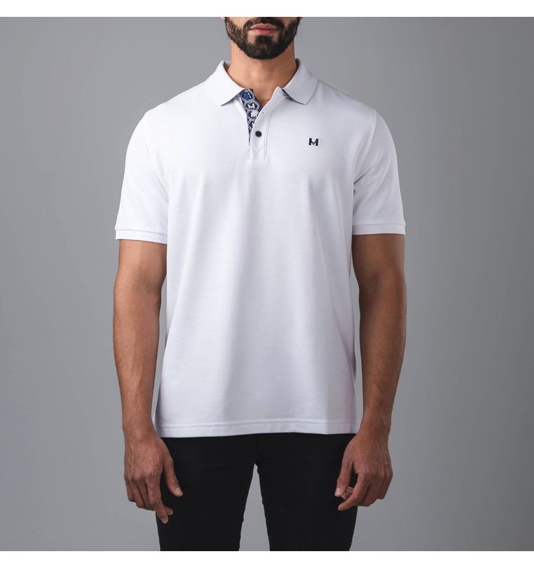 Camiseta-polo-insignia-blanco-Tierra-Arriba-Talla-M